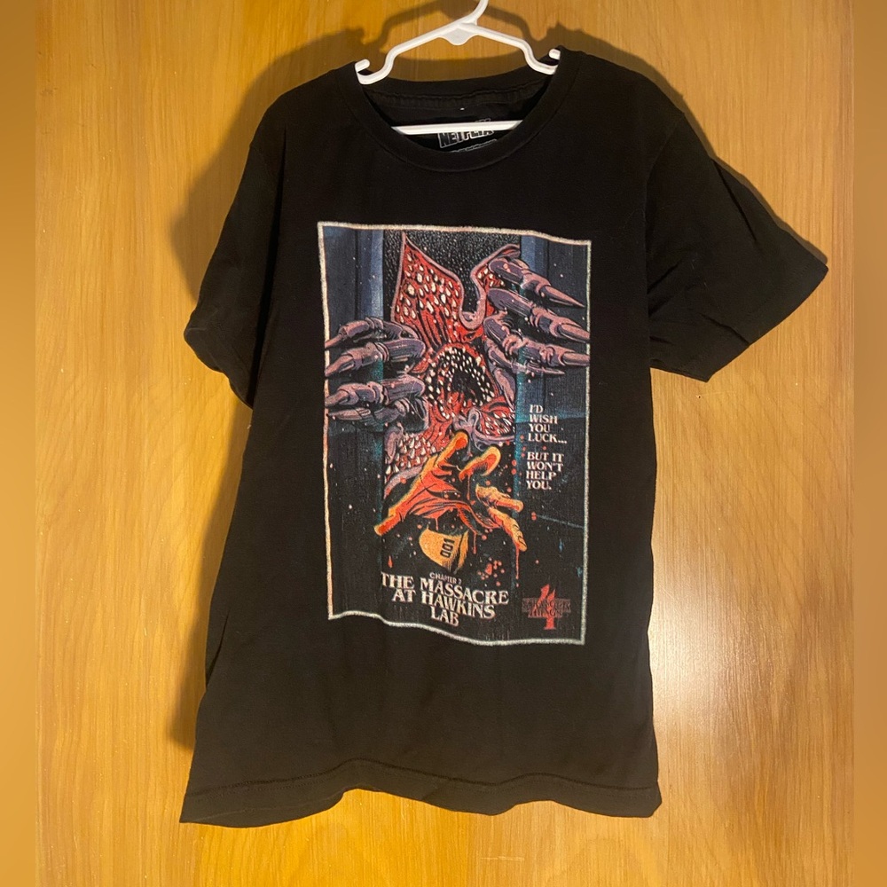 Stranger Things Hawkins Lab Outbreak Graphic Tee Youth Large